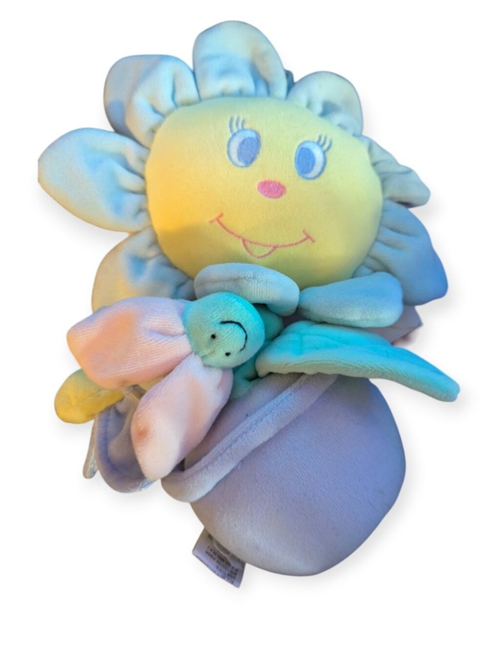Soft Dreams Flower Butterfly Plush Baby Musical Lovey Pull Toy WORKS